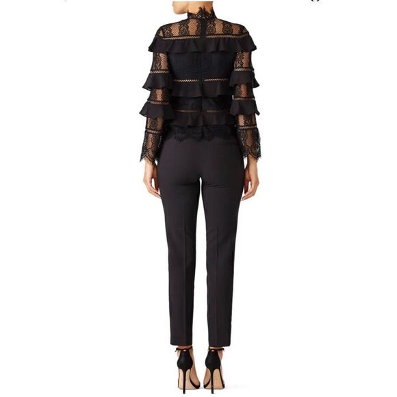 Keepsake Better Days Scalloped Lace Ruffle Long Sleeve Top - Picture 3 of 15